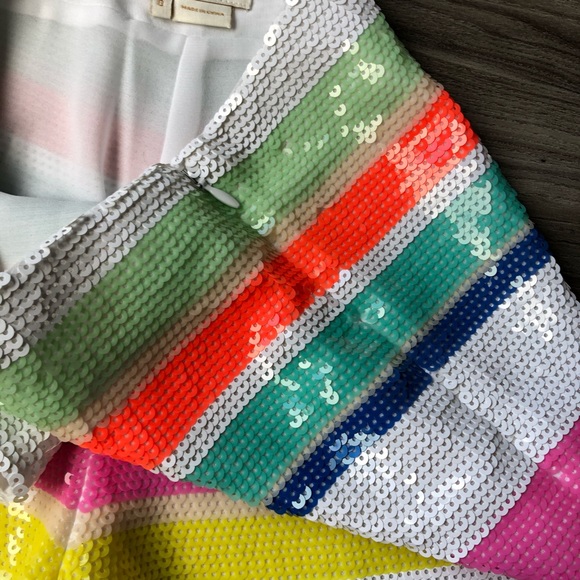 Kate Spade Cape Stripe Sequin Shorts - Picture 4 of 6